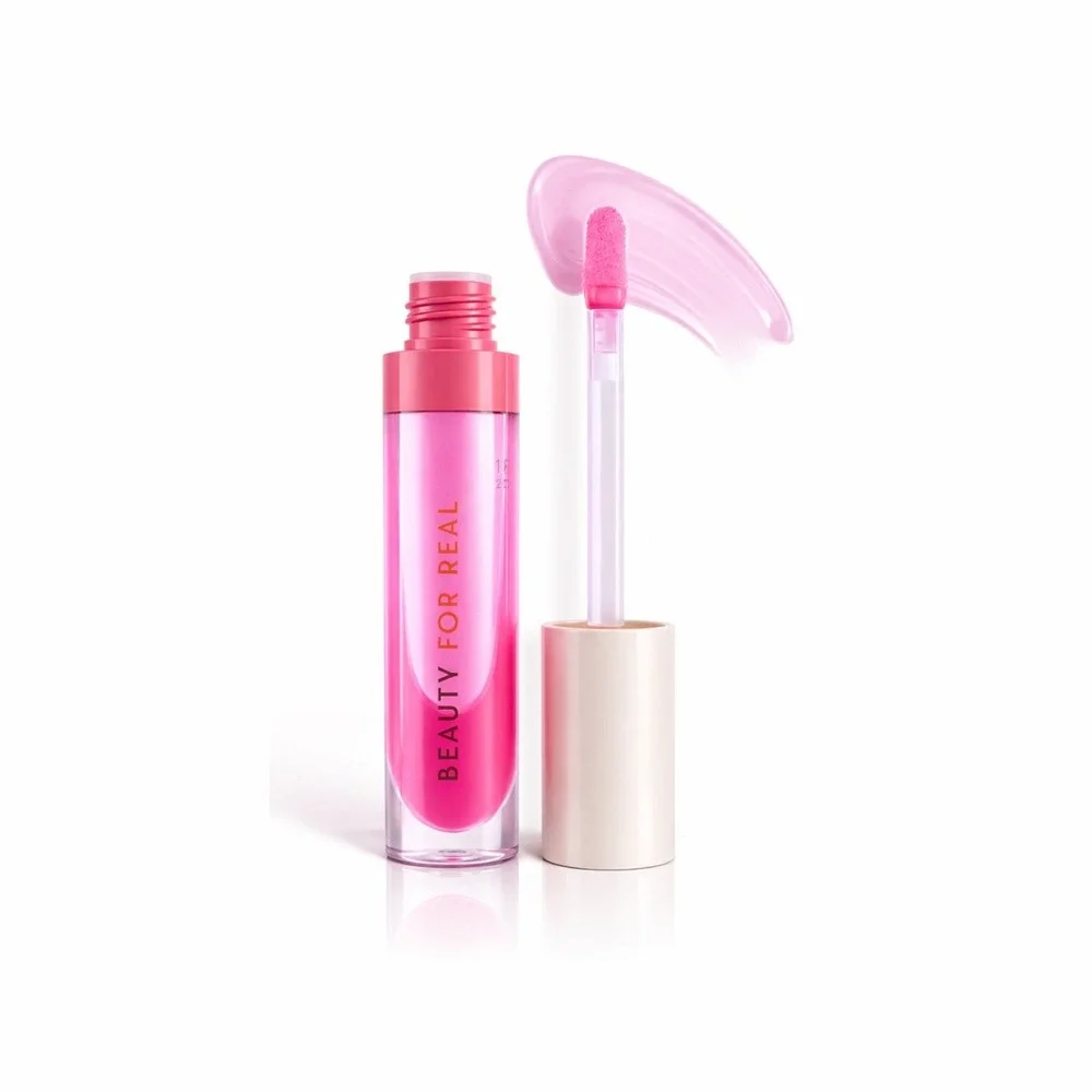 NEW Beauty For Real Lip Revival Hi-Shine Hydrating Lip Oil Raspberry Beret 6ml